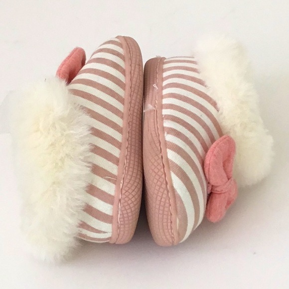 Cheerful Mario Pink Striped Bootie Slippers. Indoor/Outdoor. - Picture 3 of 6